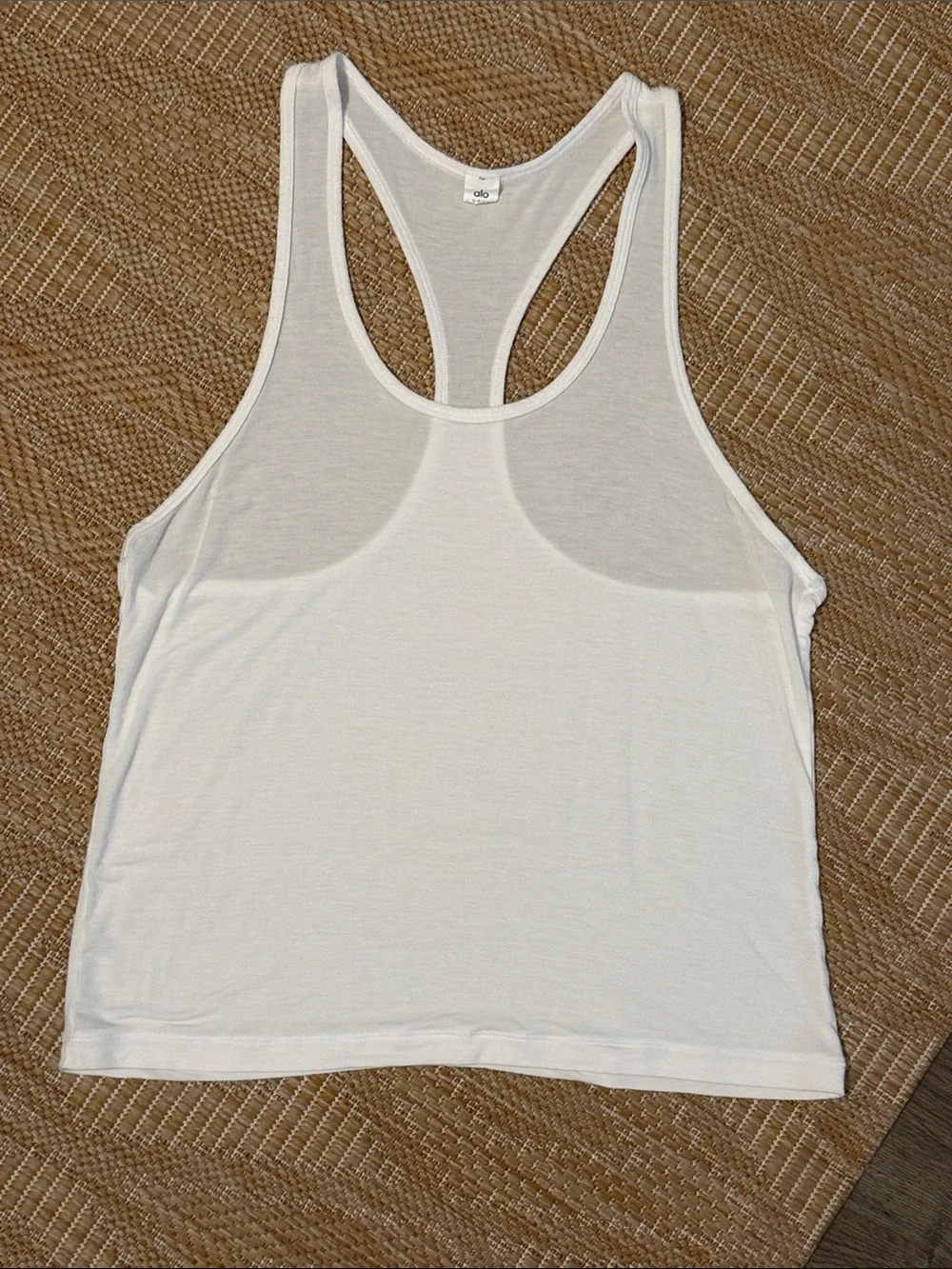 ALO Yoga White Racerback Tank